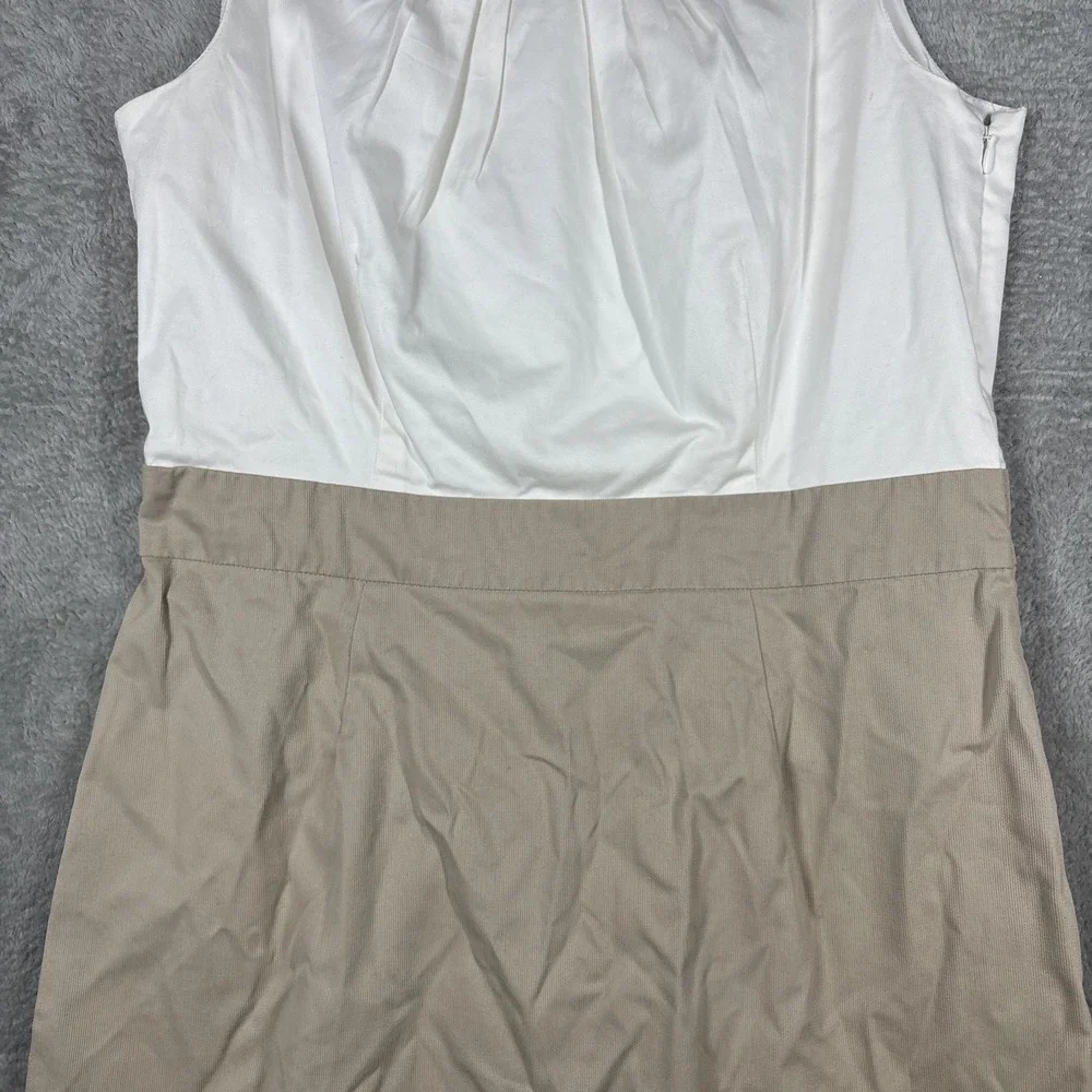 Banana Republic Two Tone Ivory/Cream Knee‎ Length Dress Size 6